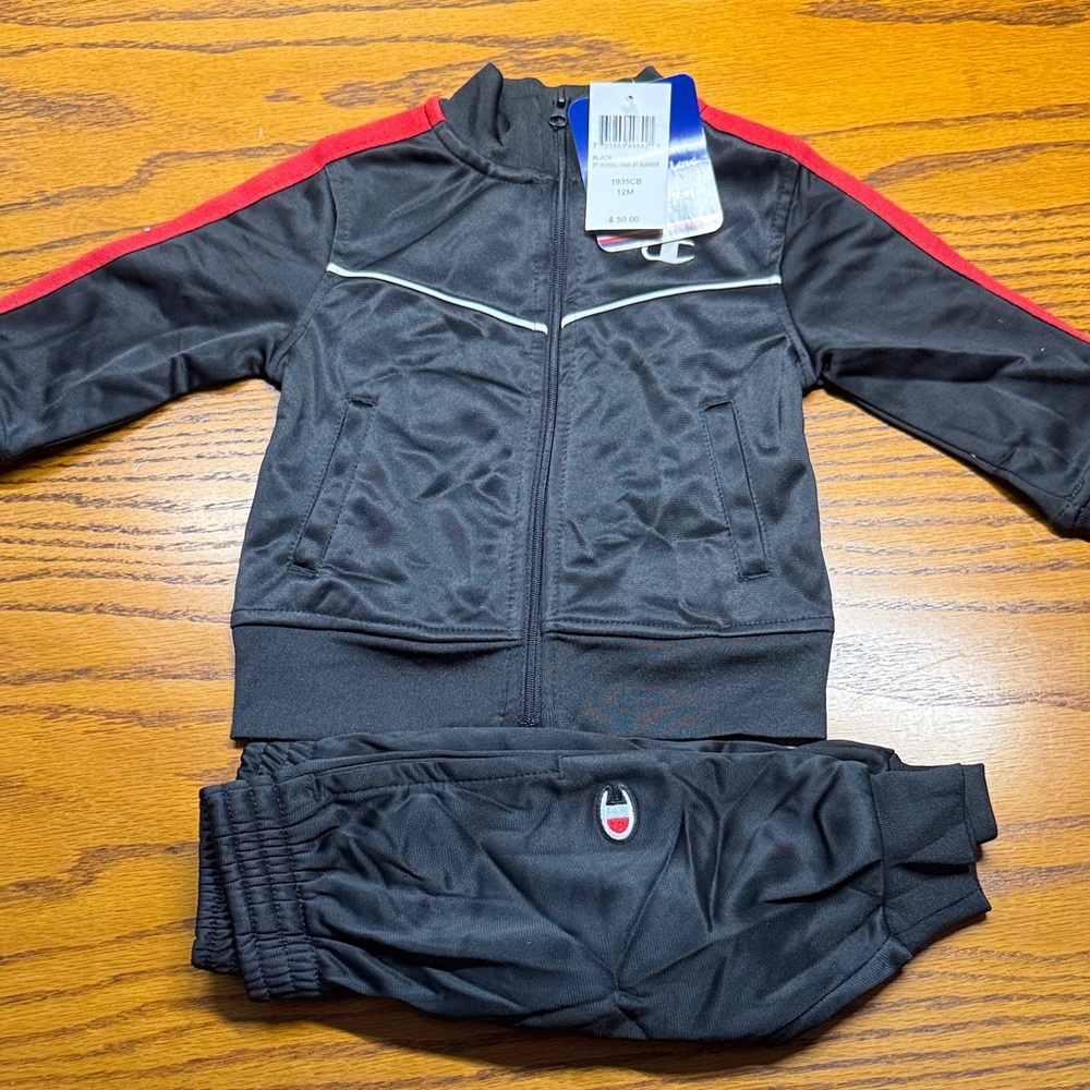 Champion Black and Red Kids' Track Suit